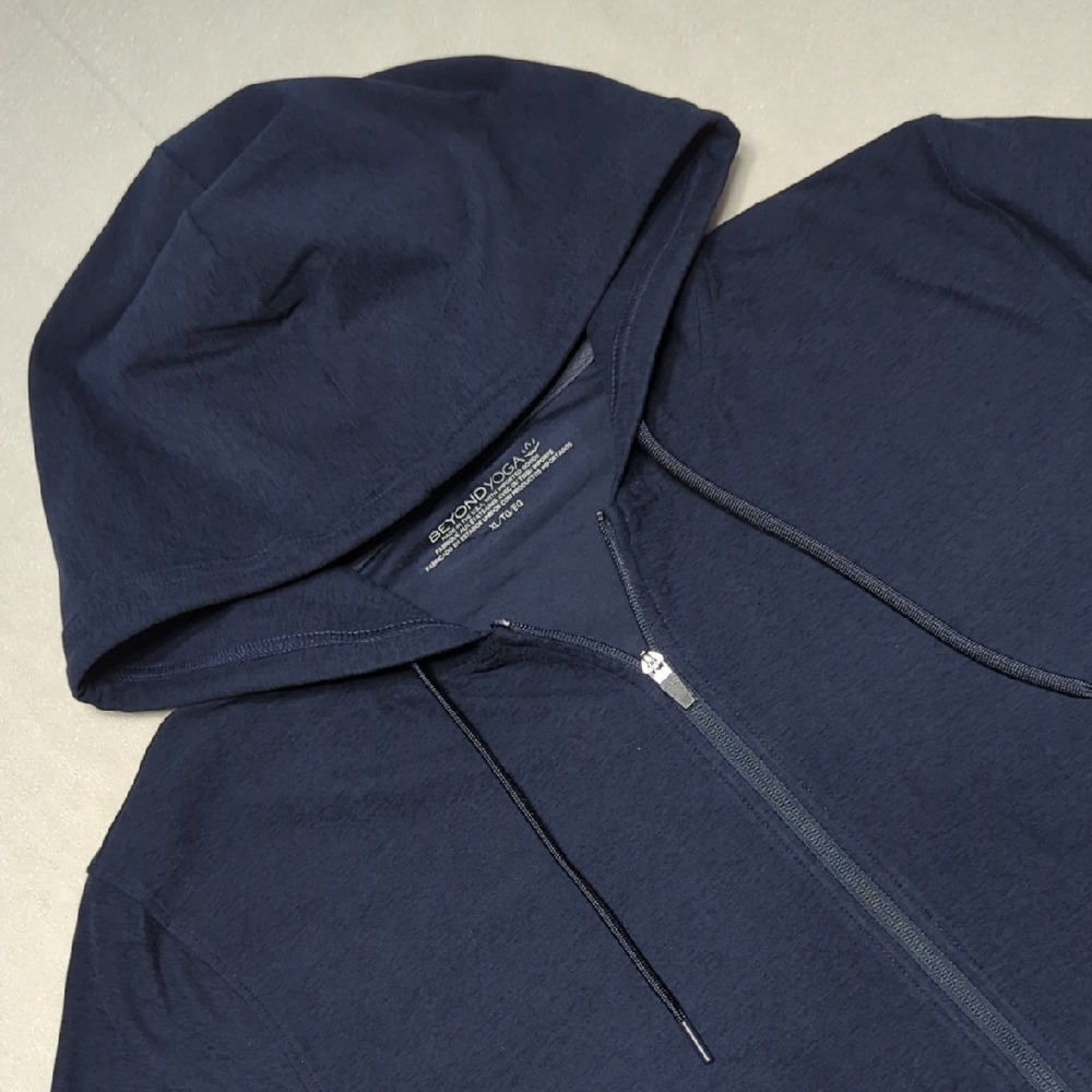 NEW Beyond Yoga Freefit Mens Full Zip Hoodie Navy‎ Blue Size XL